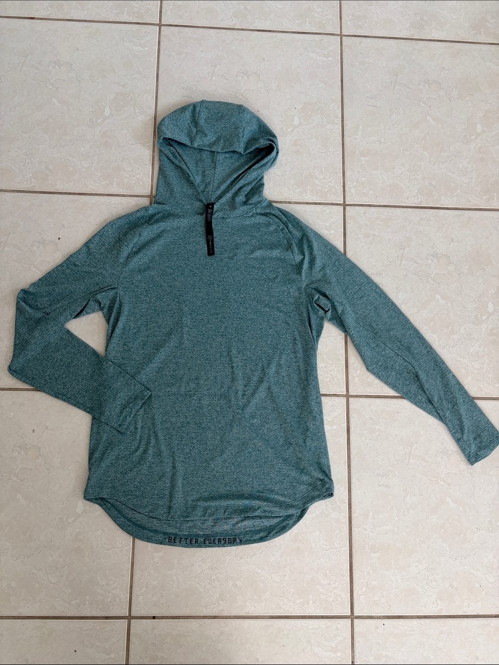 lululemon athletica Teal Hooded Long Sleeve Pullover